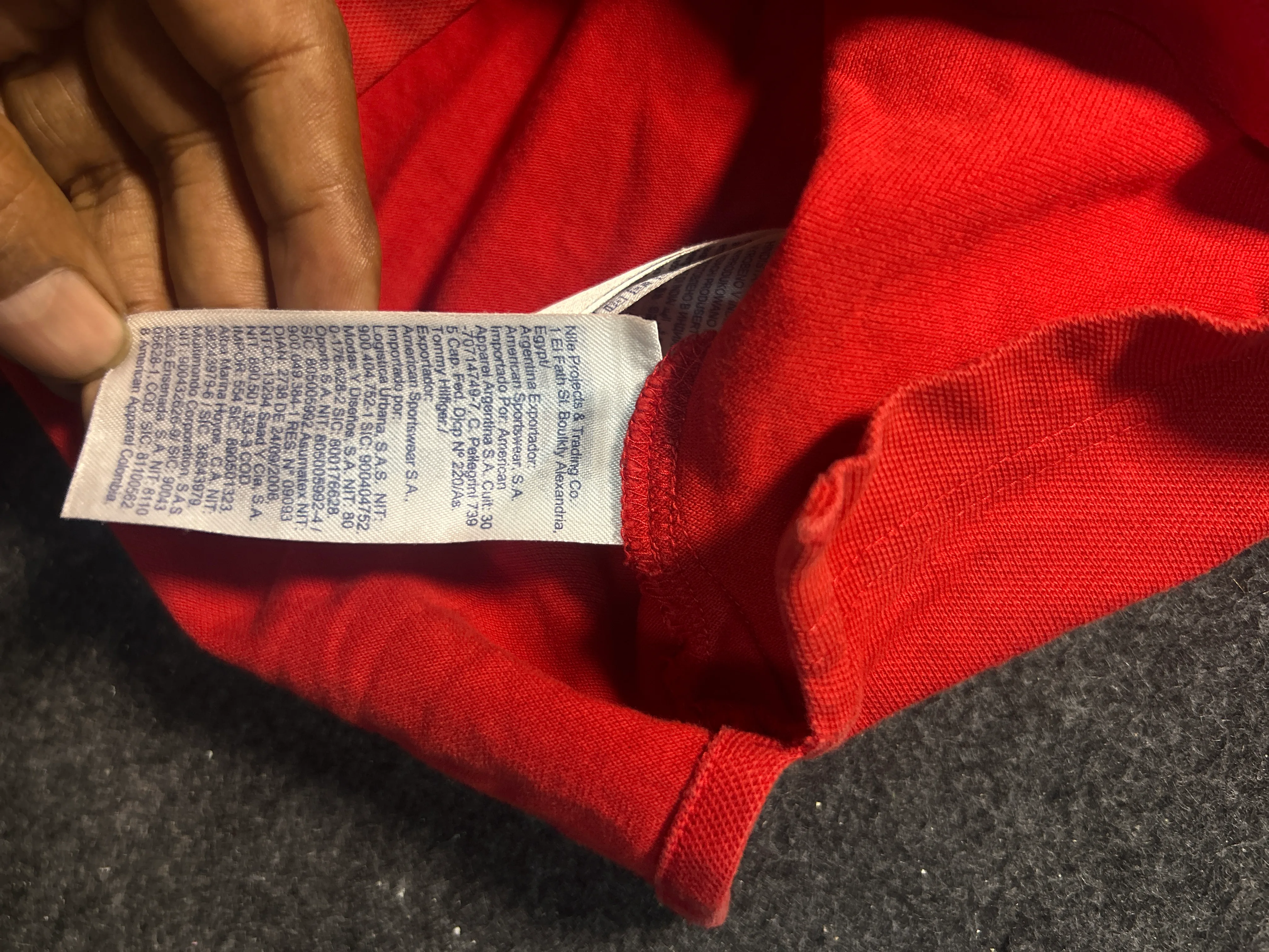 Tommy Hilfiger Red Shorts detail view