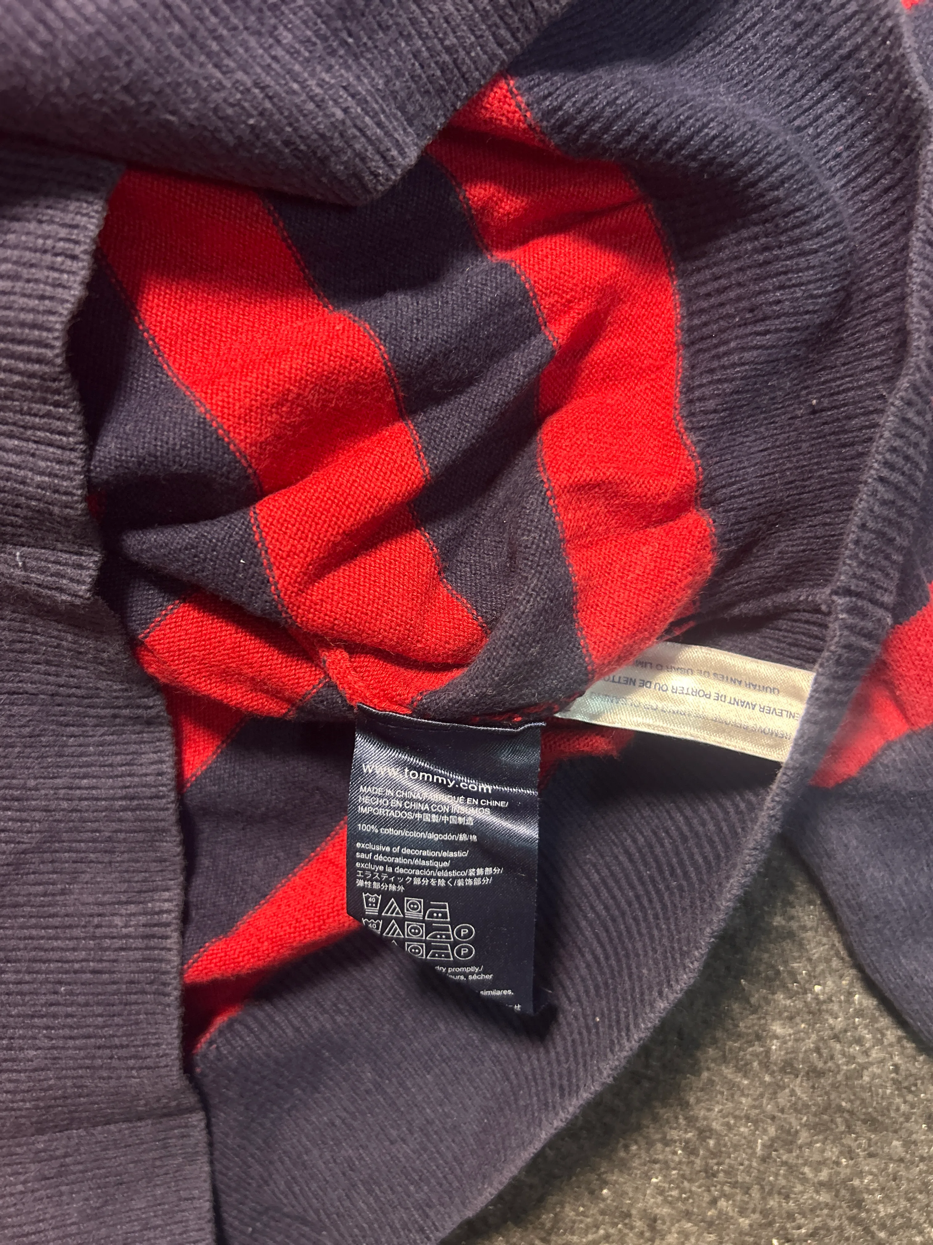 Tommy Hilfiger Navy Sweater detail view