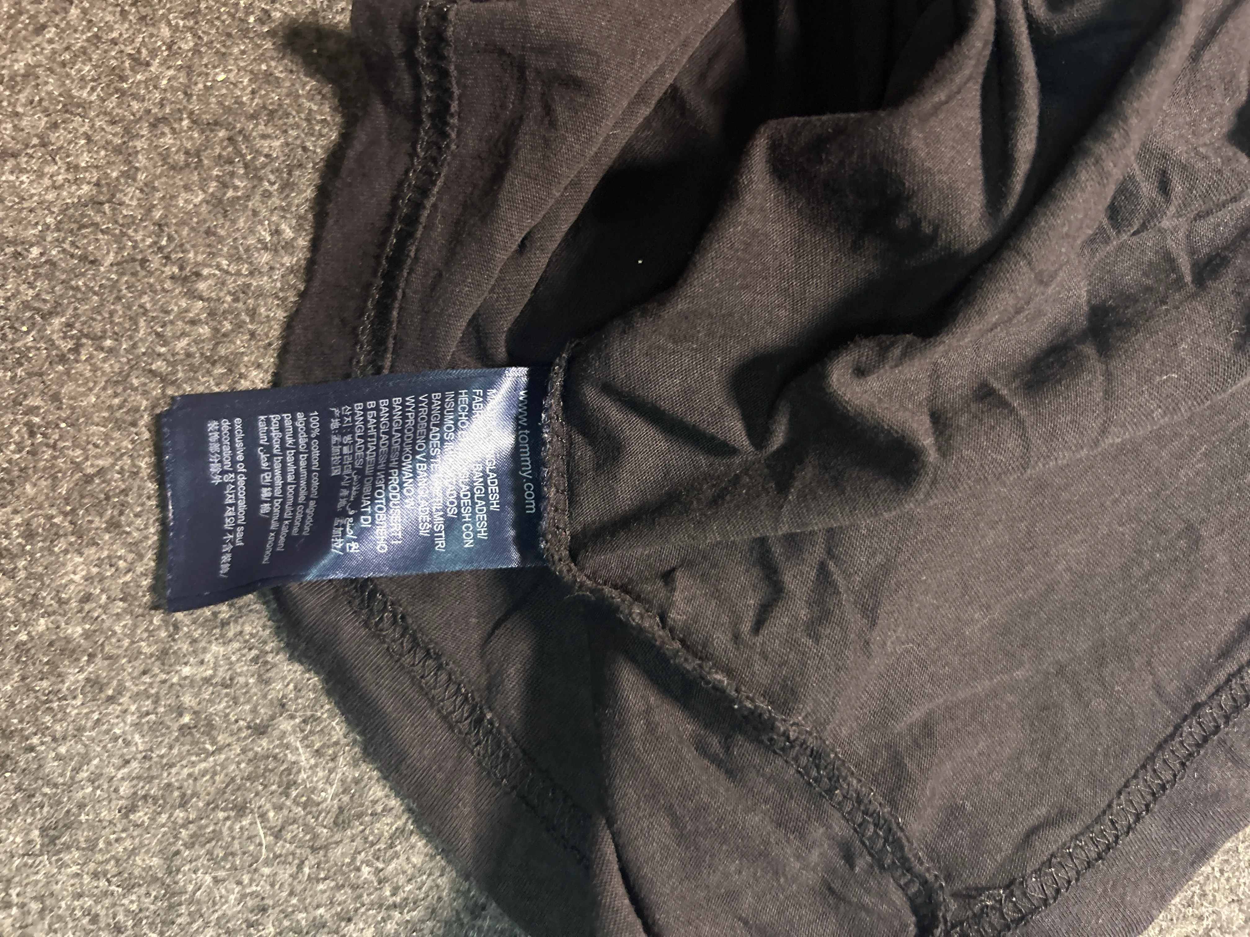 Tommy Hilfiger Black Track Pants detail view
