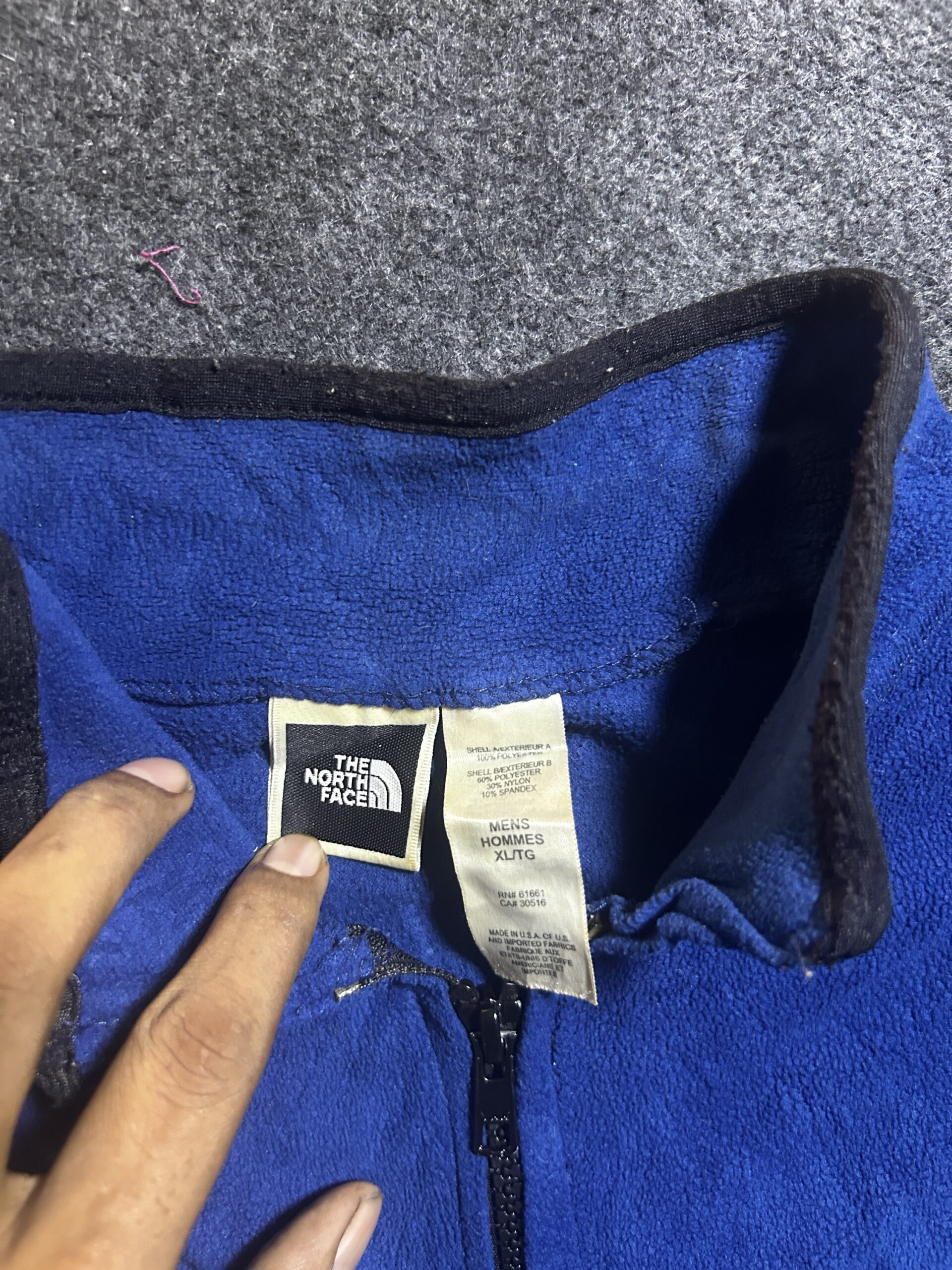 The North Face Blue simple back view