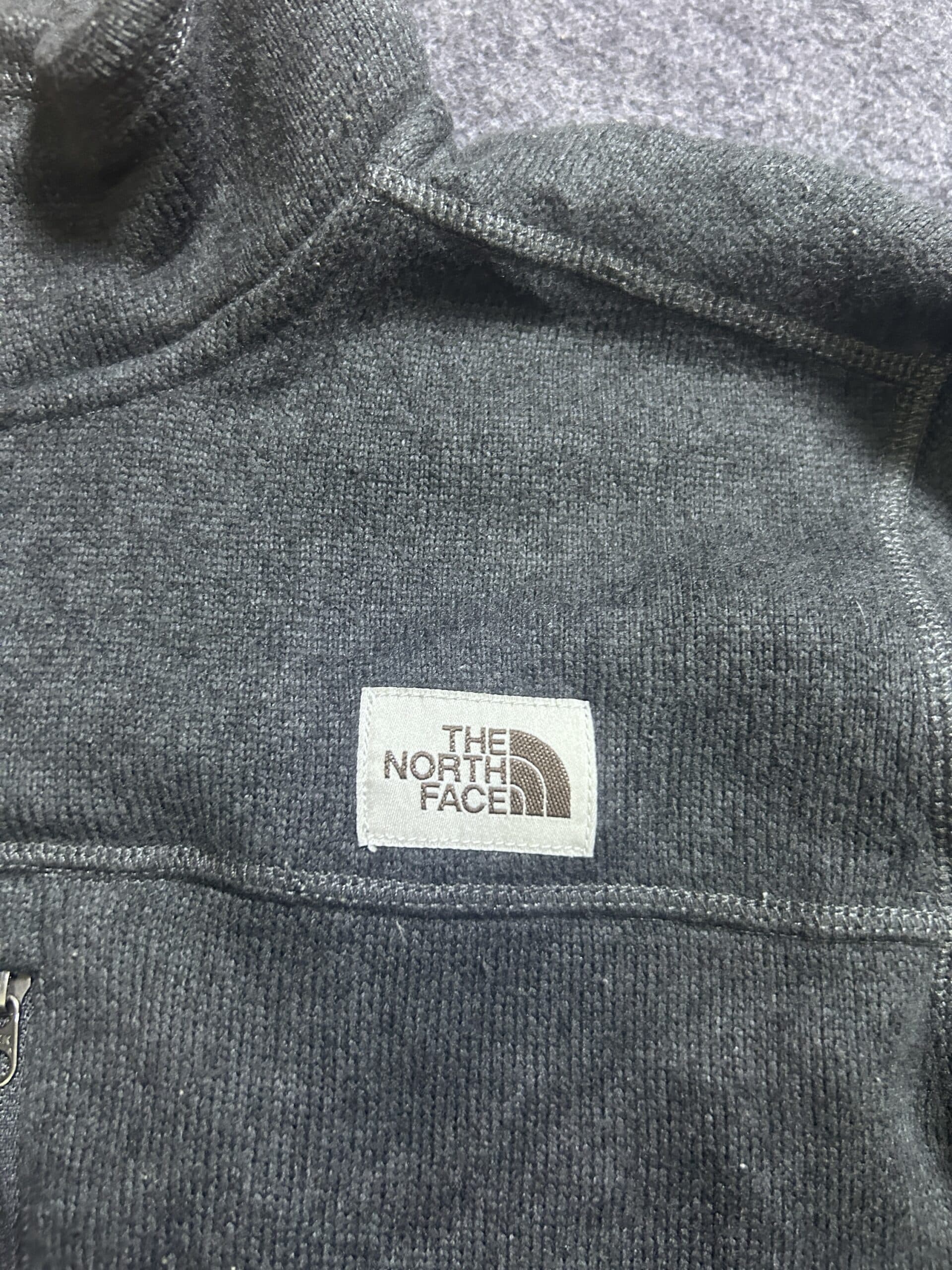 The North Face Black Fleece Jacket back view