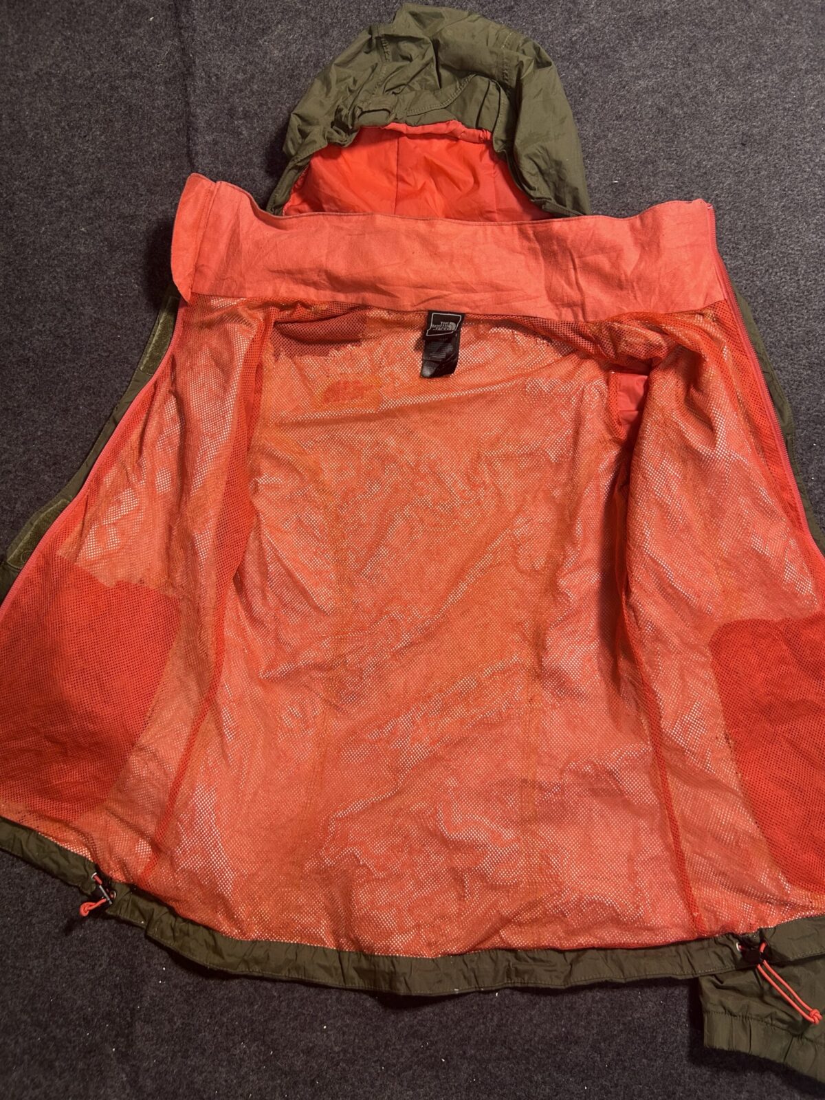 The North Face HyVent Green Jacket back view
