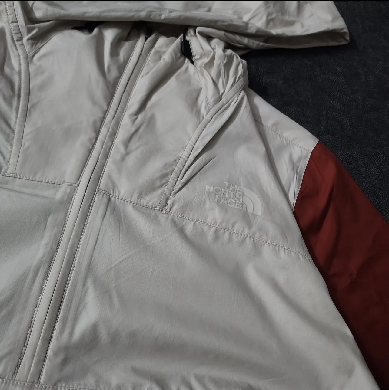 The North Face White Windbreaker Jacket back view