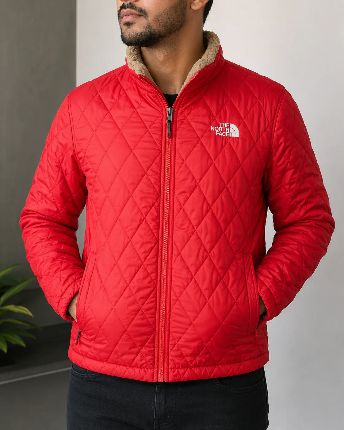 The North Face Red Jacket front view
