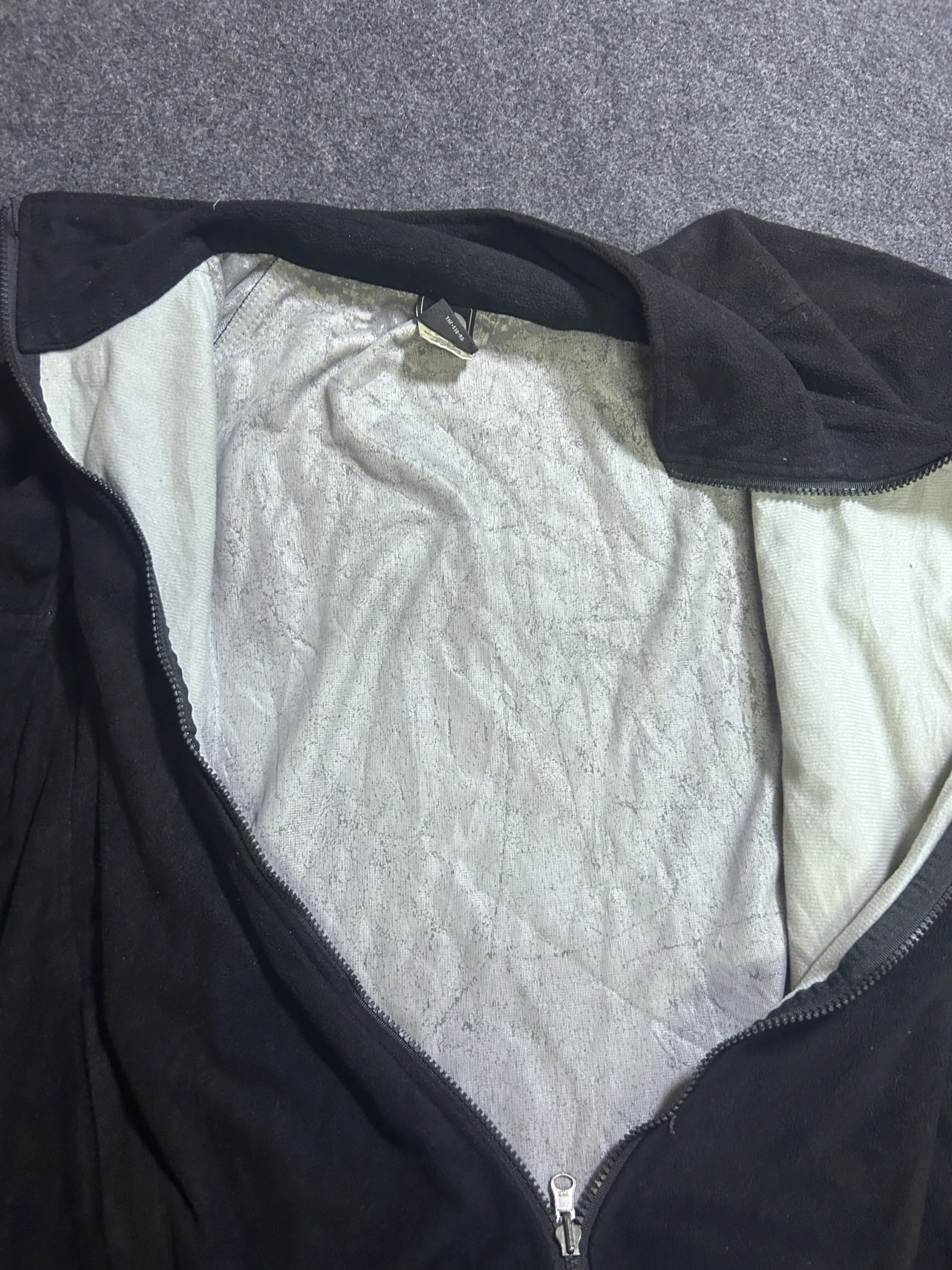 The North Face Black Fleece Jacket back view