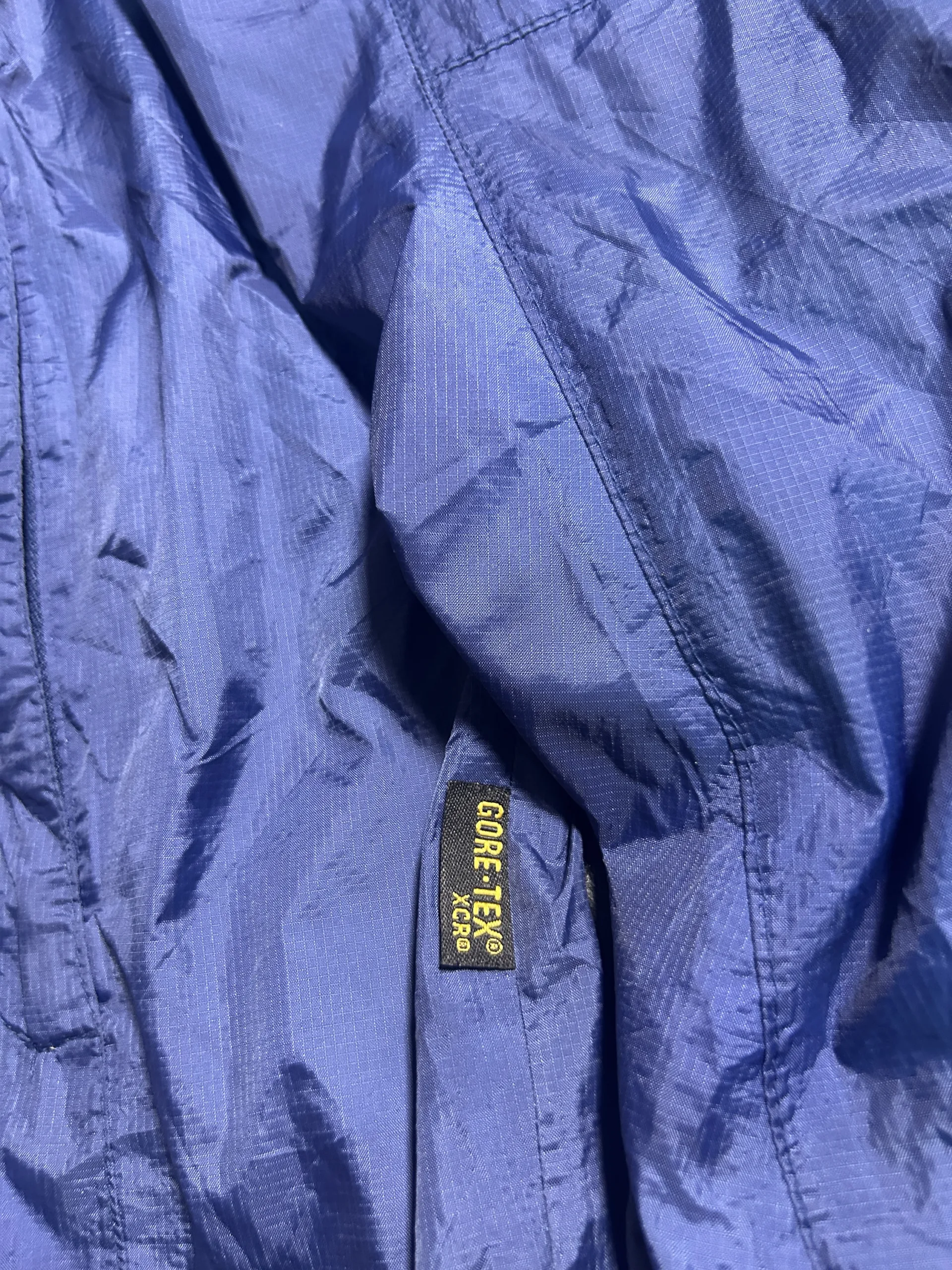 The North Face GORE-TEX Blue Windbreaker Jacket back view