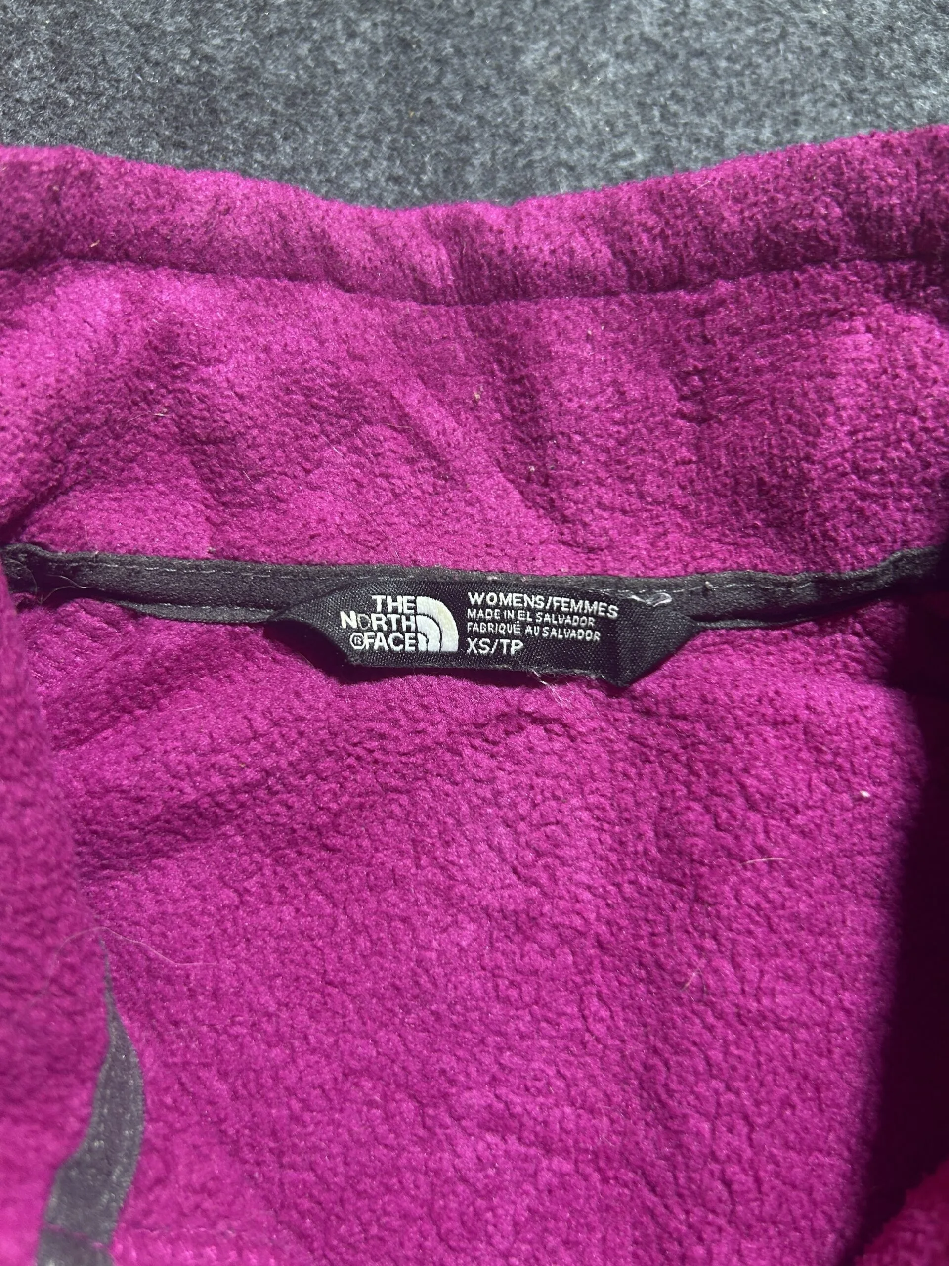 The North Face Pink Fleece Jacket detail view