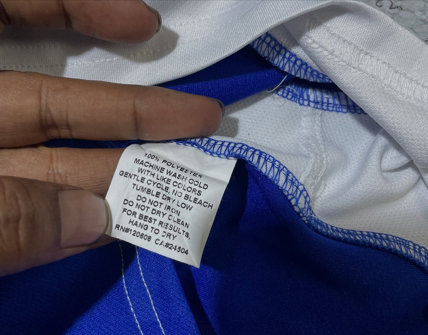 Blue Jersey detail view