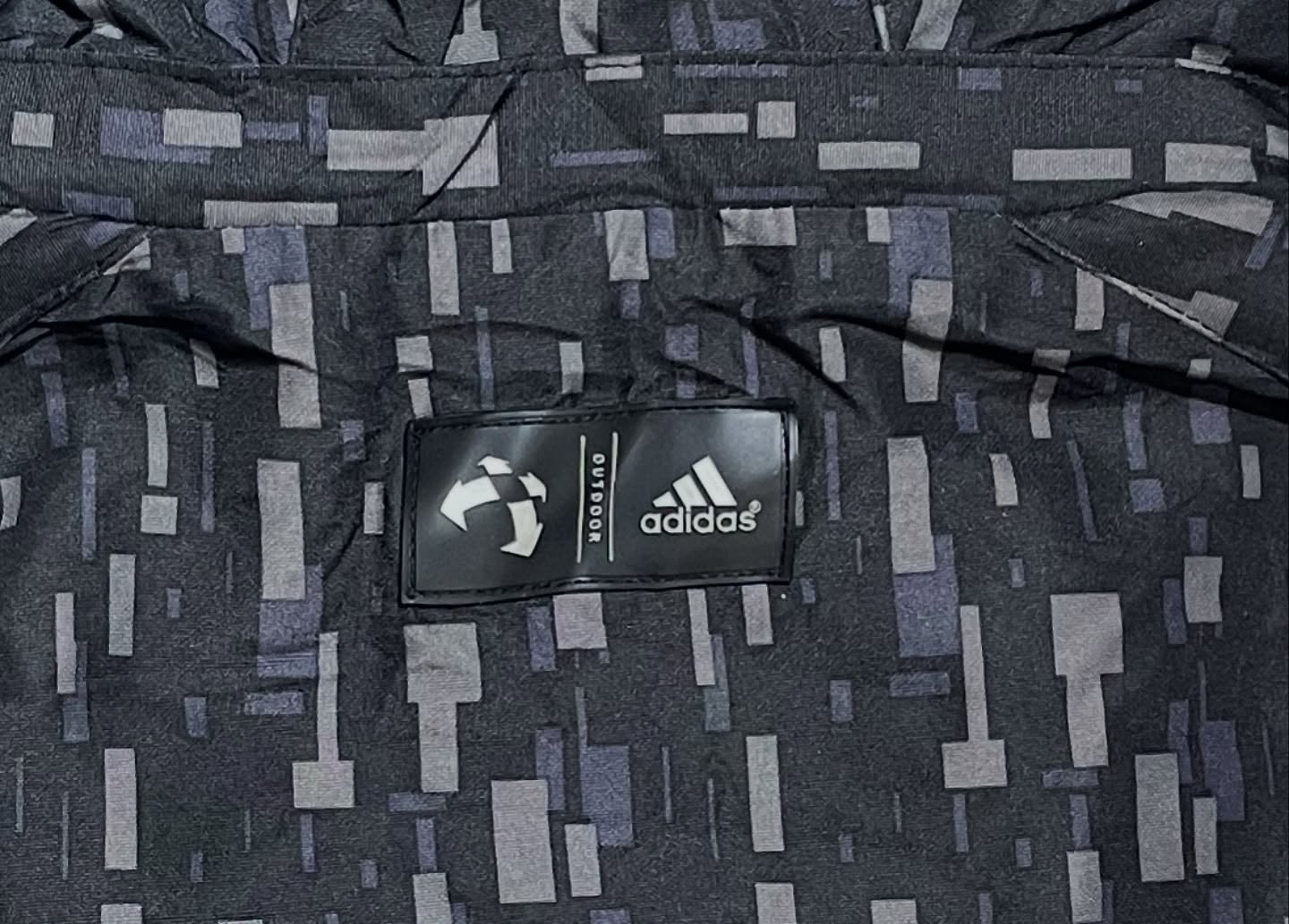 Adidas Black Windbreaker Jacket back view