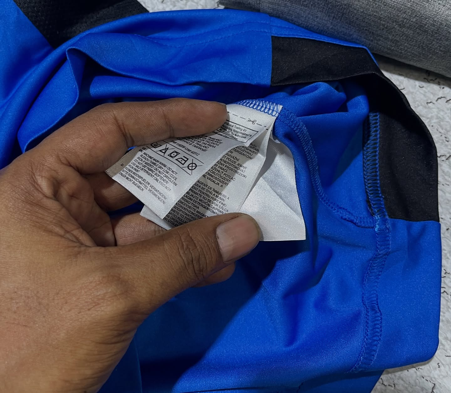 Adidas Blue Jersey detail view