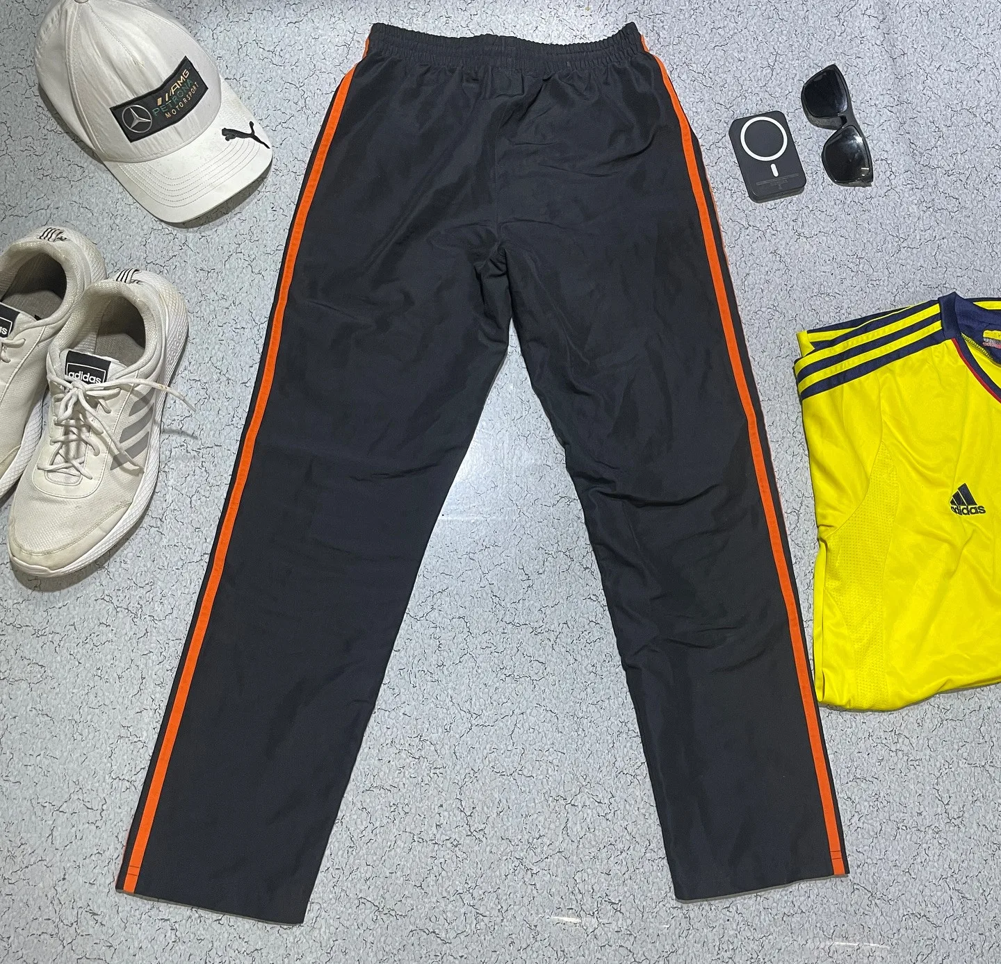 Adidas Black Track Pants back view