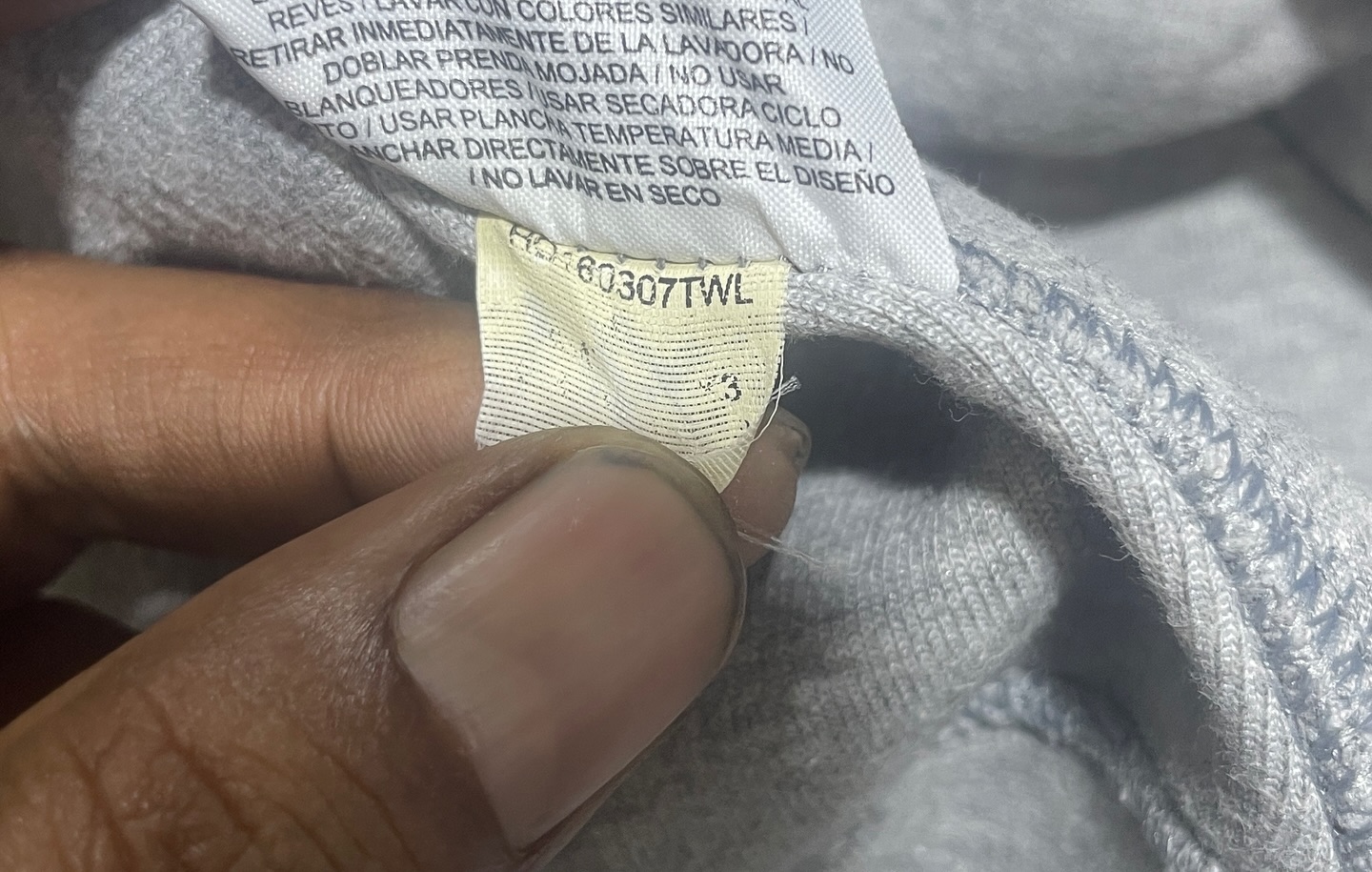 Nike Grey Hoodie detail view