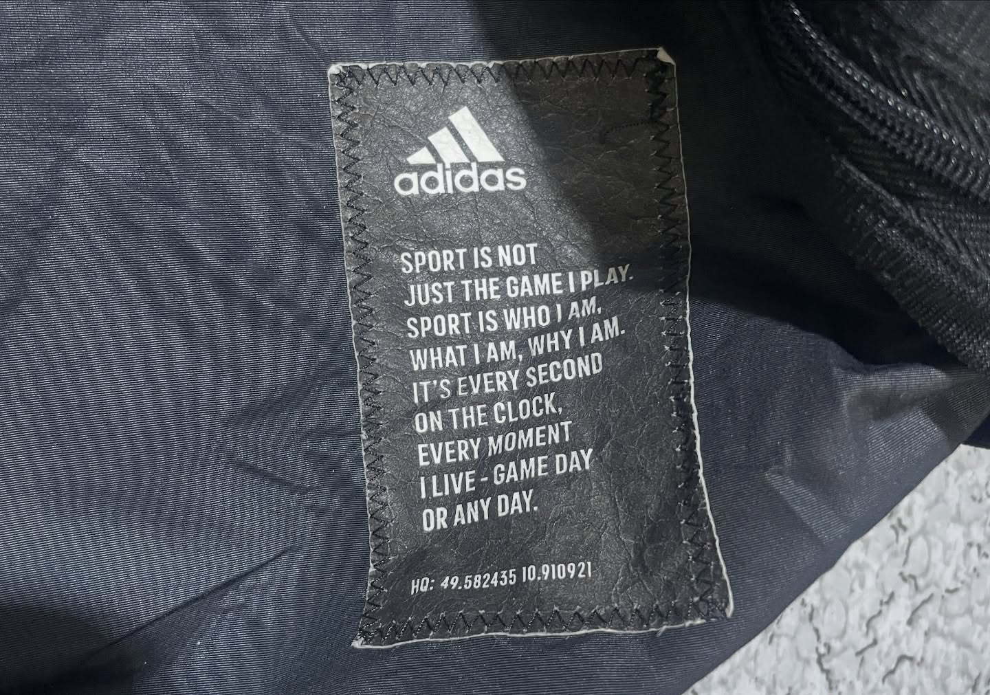 Adidas Black Track Jacket detail view