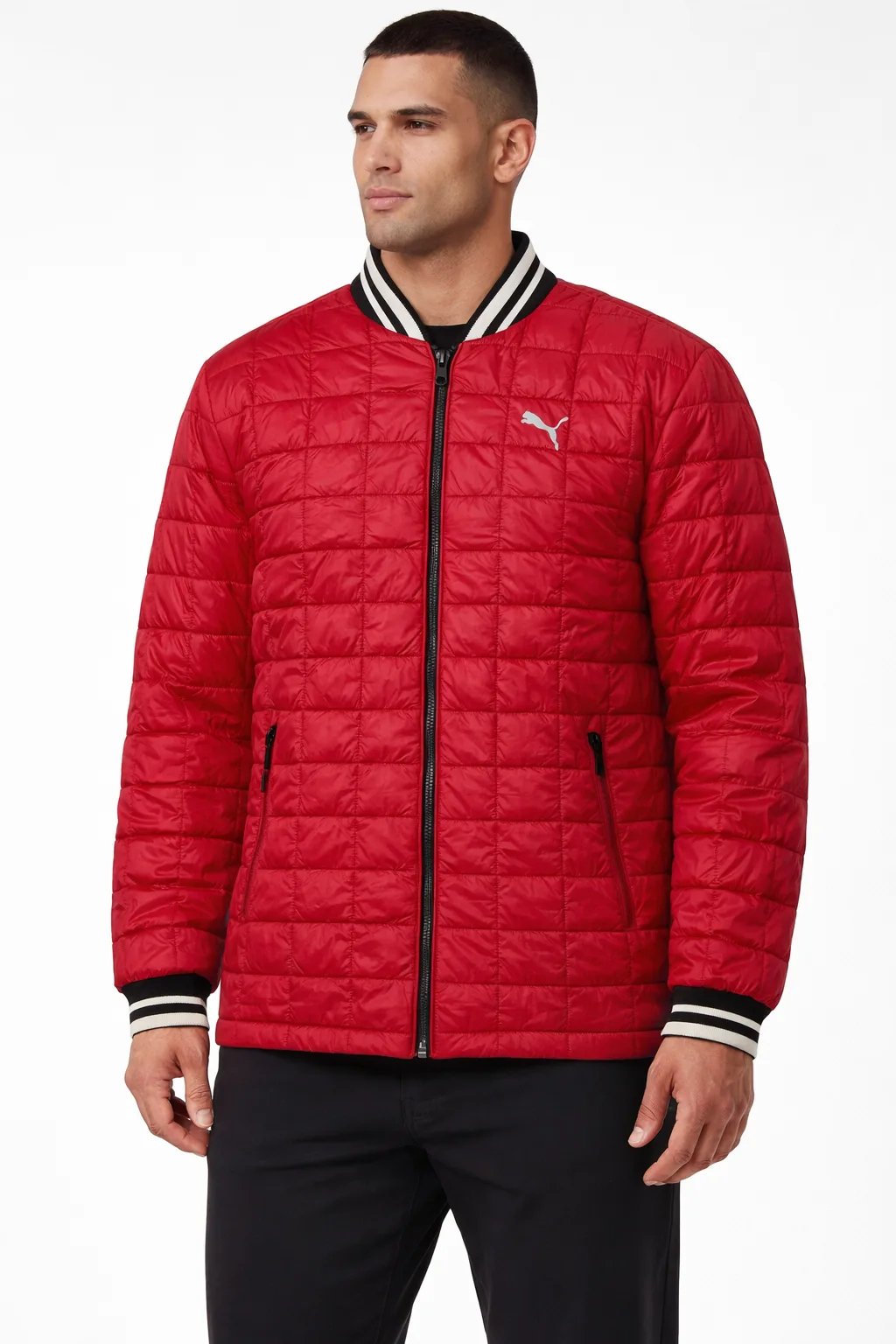 Puma Red Puffer Jacket front view