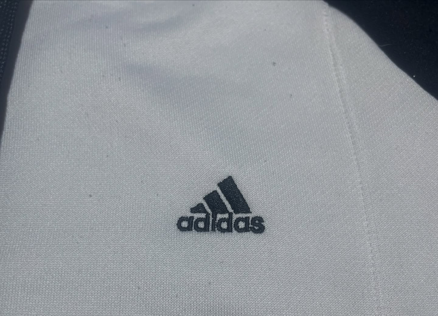 Adidas White Track Jacket detail view