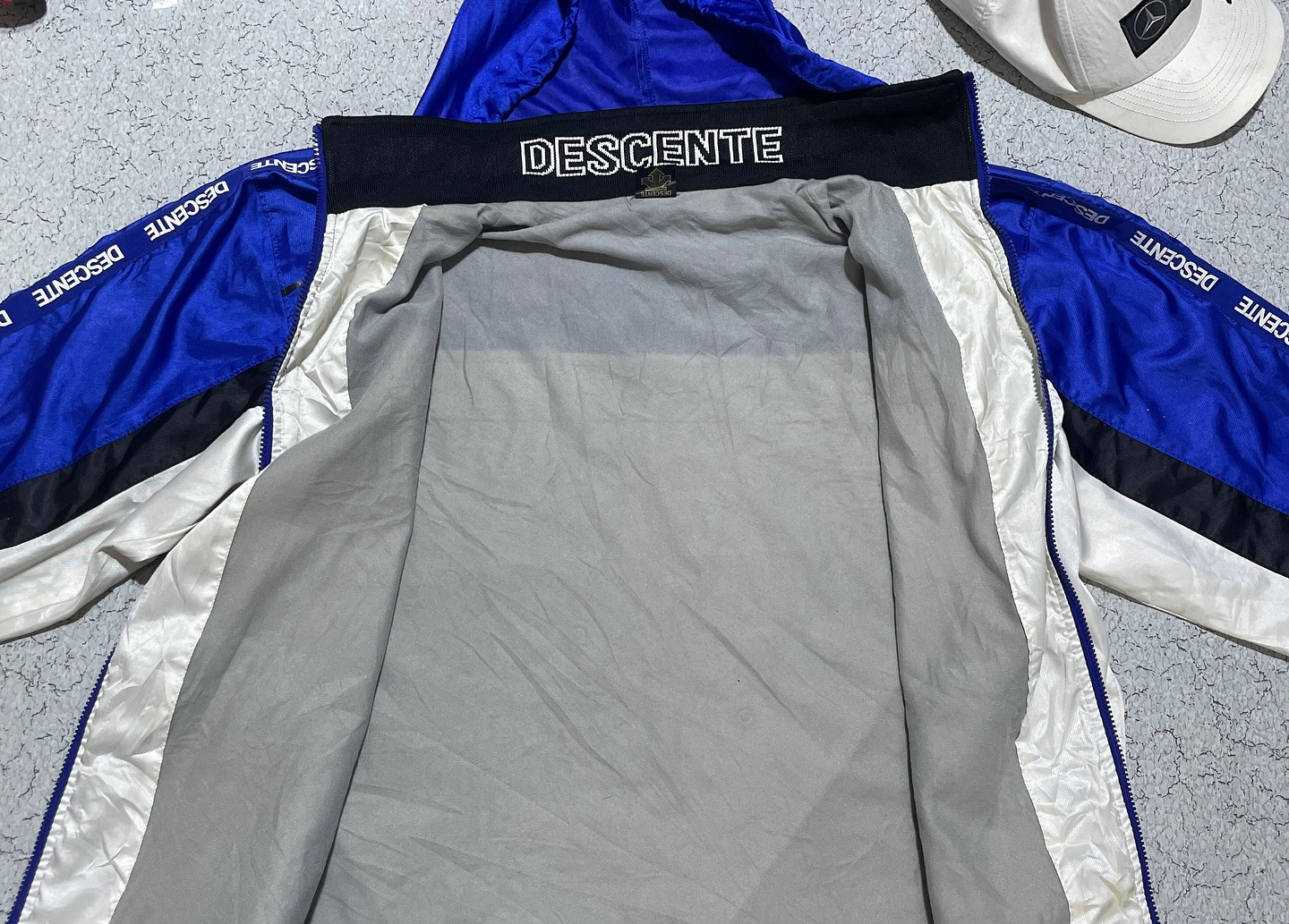 GAP White Track Jacket detail view