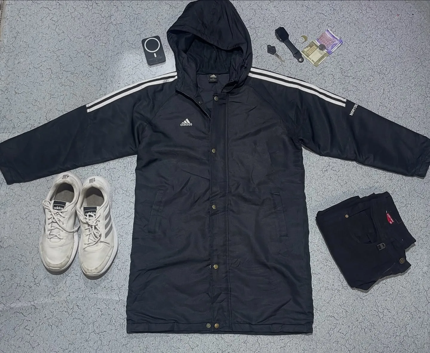 Adidas Black Jacket front view