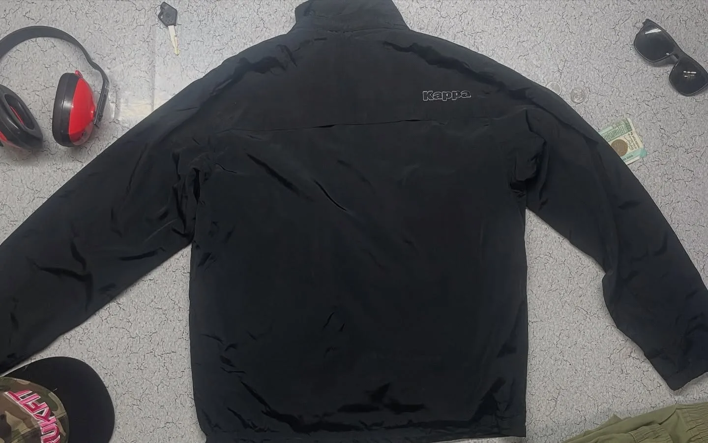 Kappa Black Windbreaker Jacket alternate view