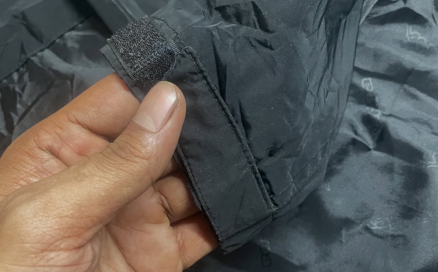 Kappa Black Windbreaker Jacket back view