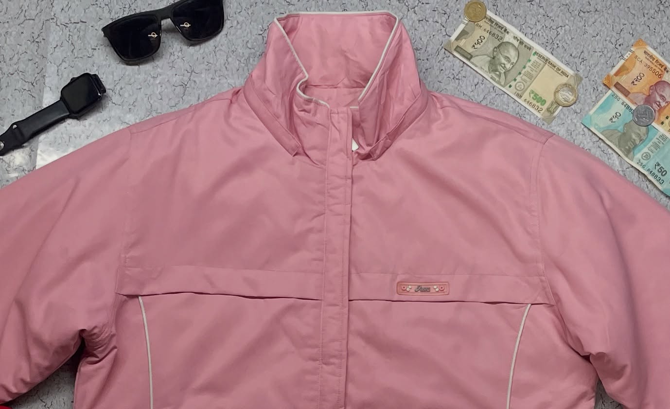Asics Pink Jacket back view