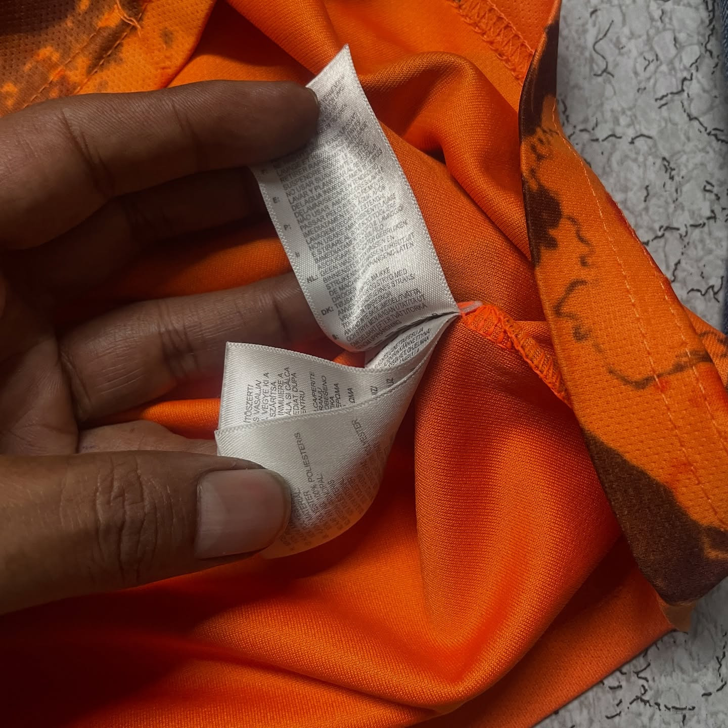 Adidas Orange Jersey detail view