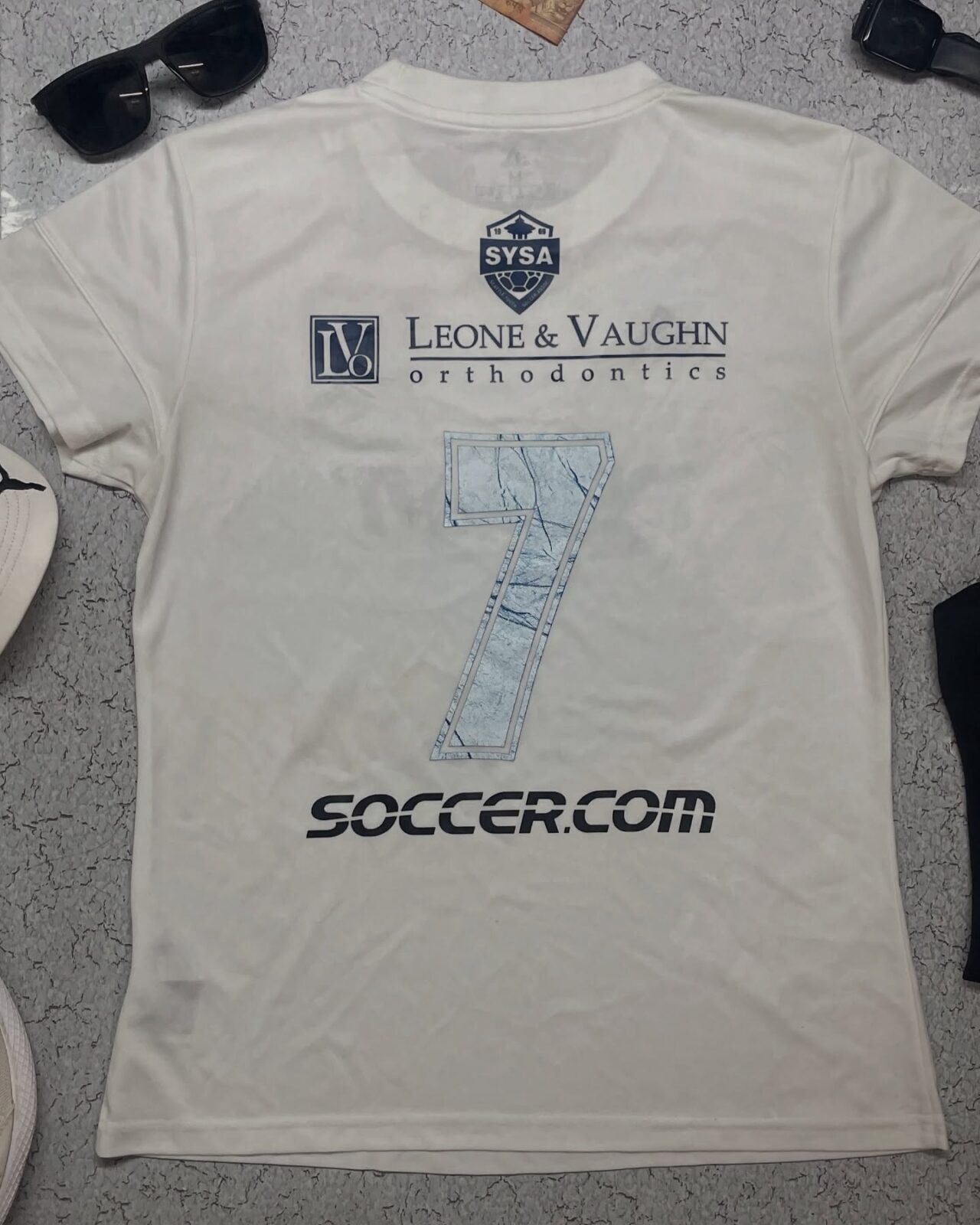 Adidas White Jersey back view