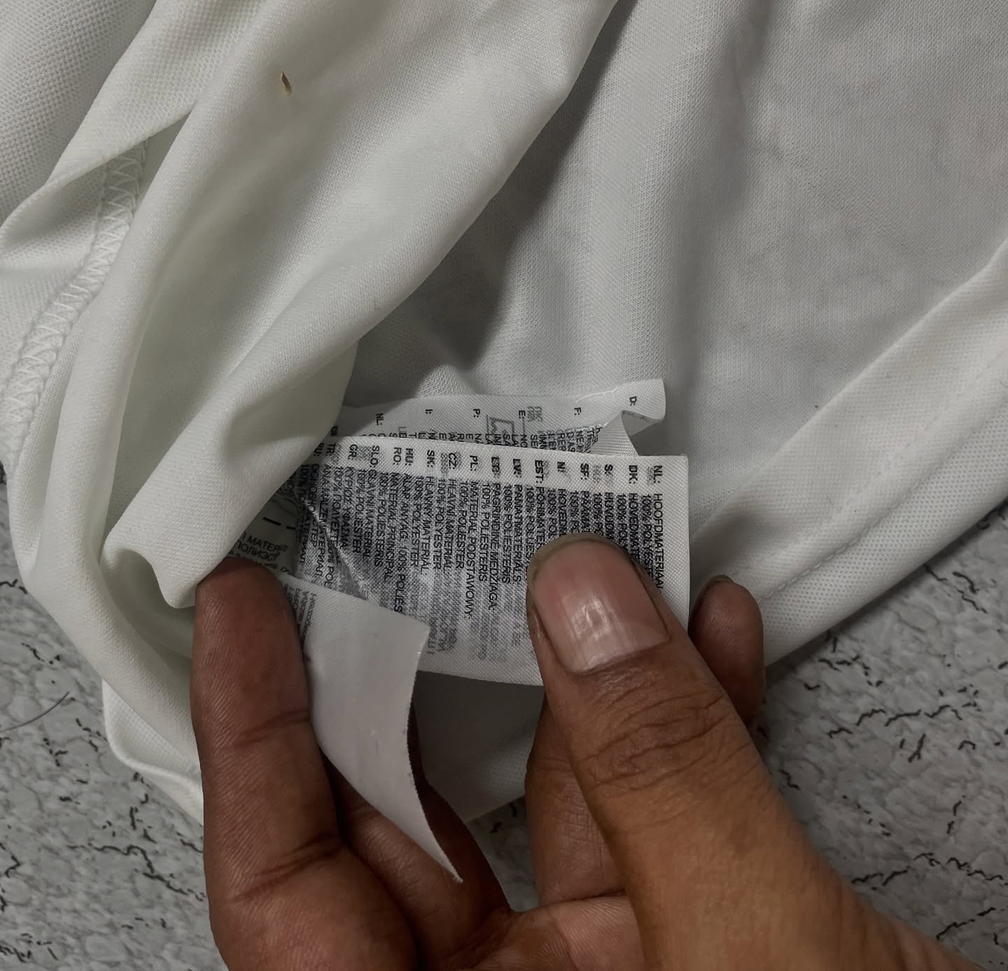 Adidas White Jersey detail view