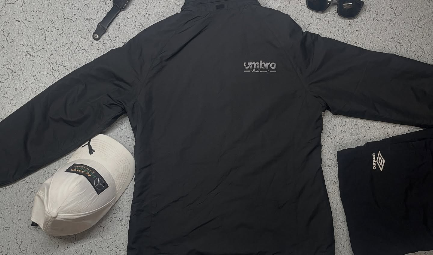 Umbro Black Track Jacket detail view