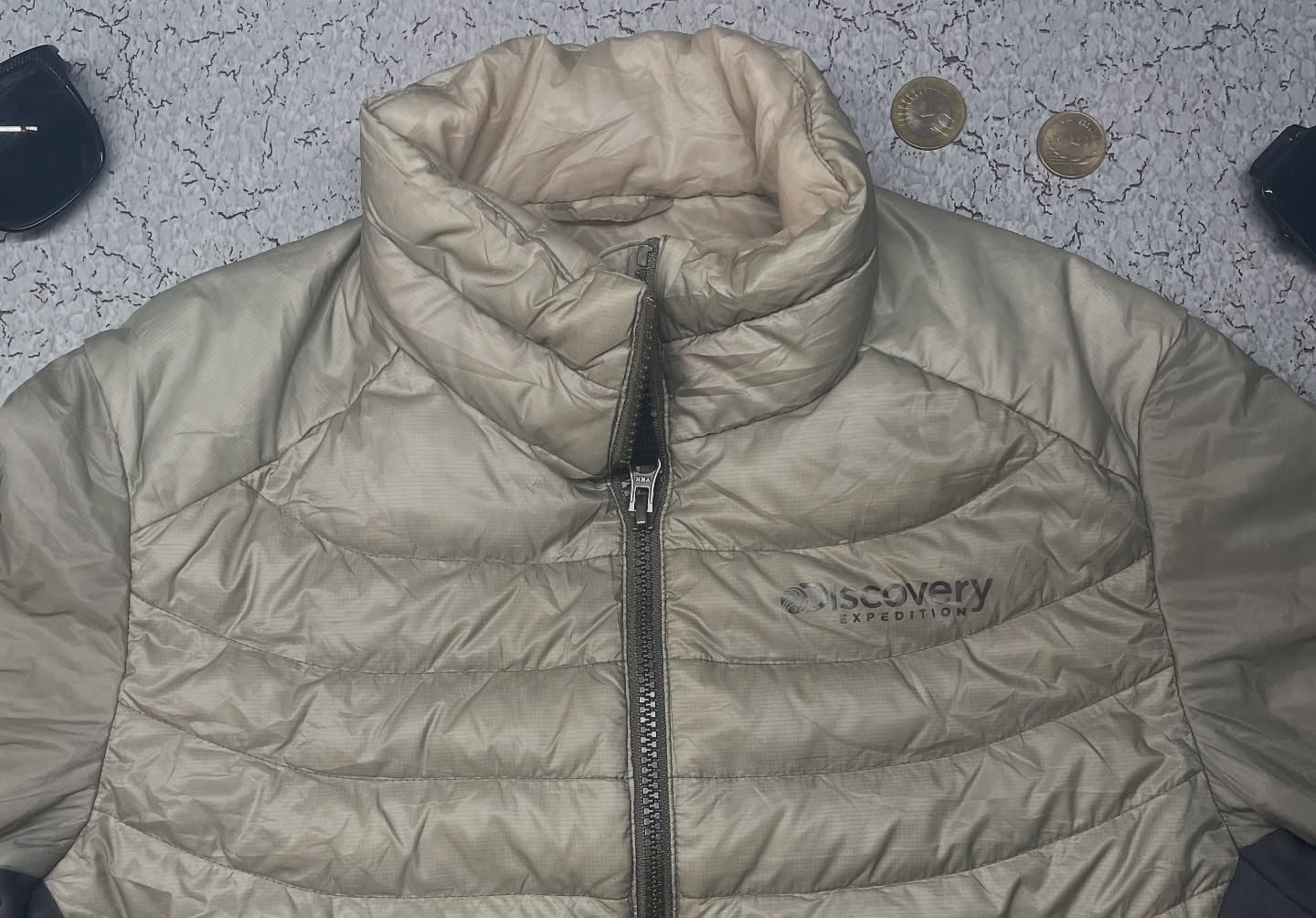 Beige Puffer Jacket detail view
