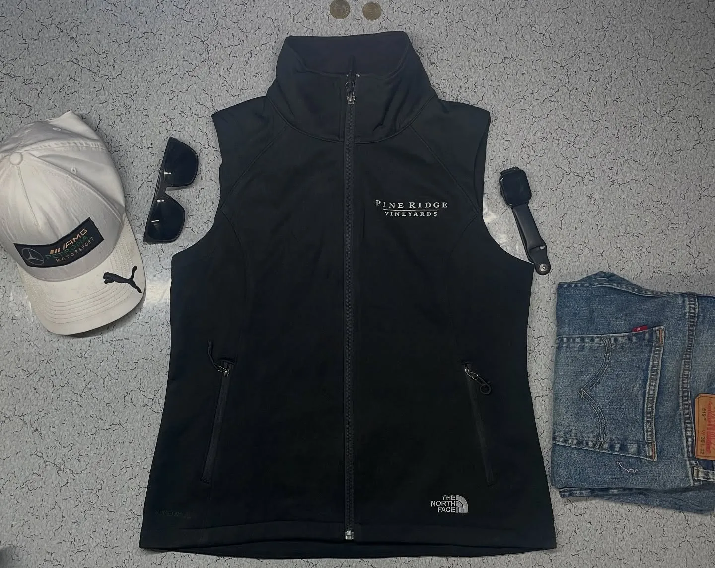 The North Face Black Track Pants front view
