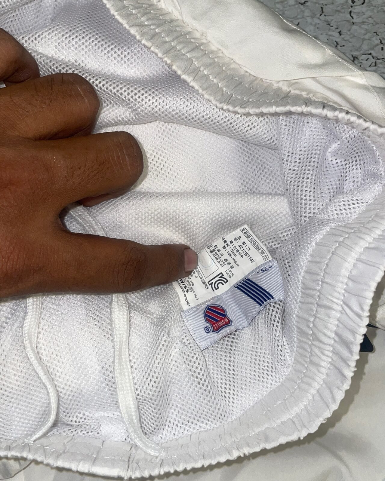 White Track Pants detail view