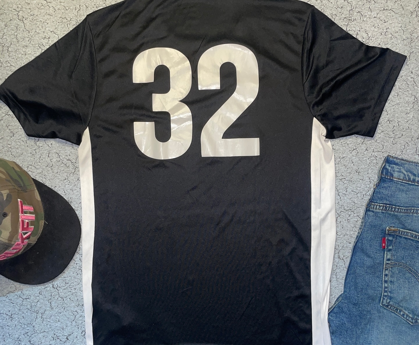 Adidas Black Jersey detail view