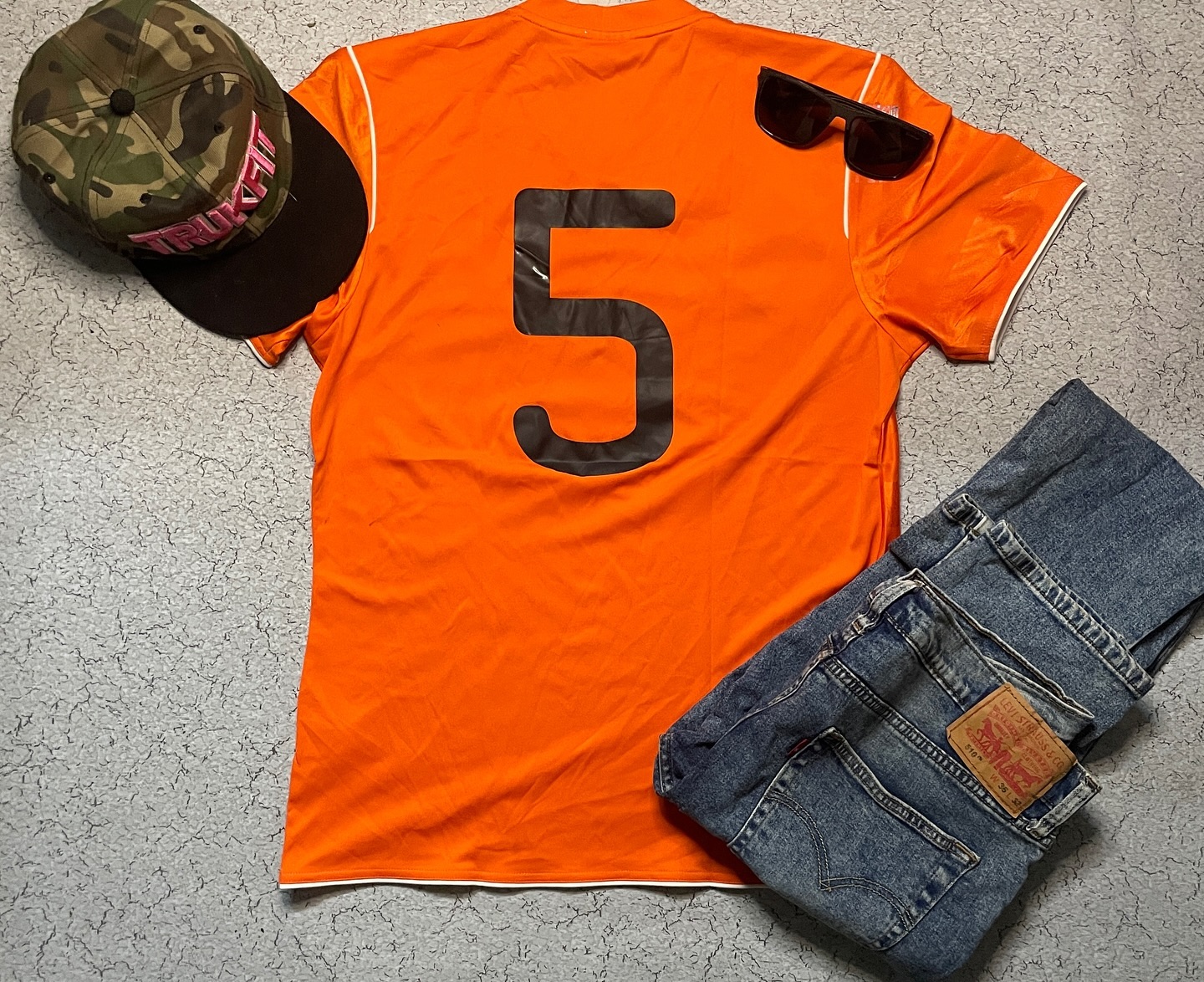 Adidas Orange Jersey back view