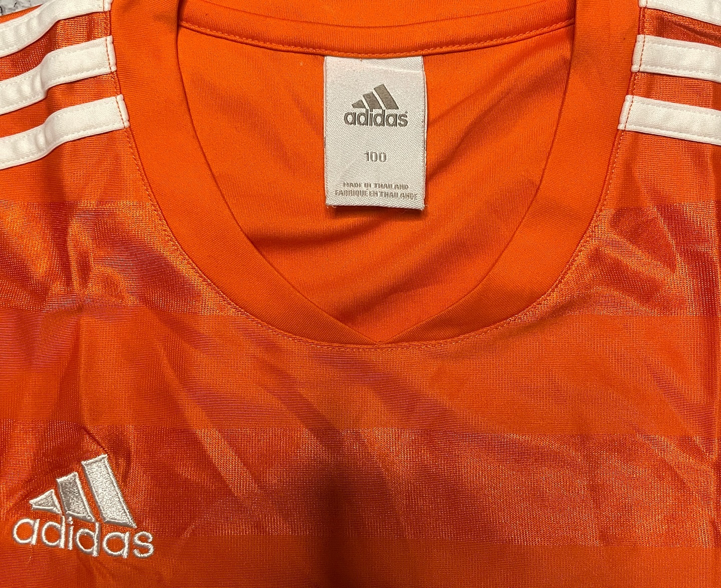 Adidas Orange Jersey detail view