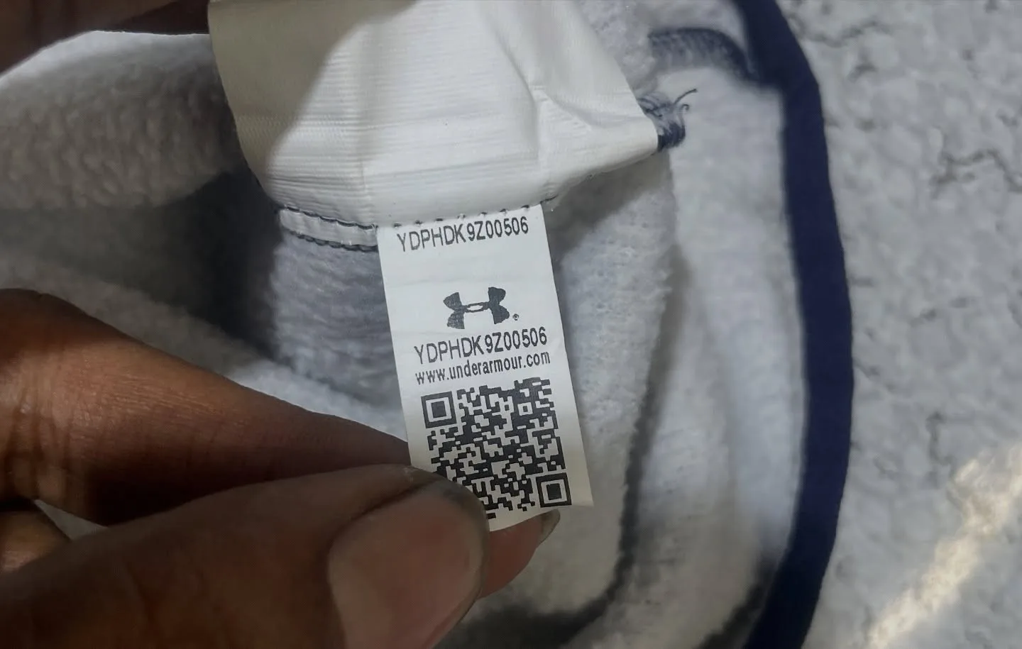 Under Armour Blue Hoodie back view