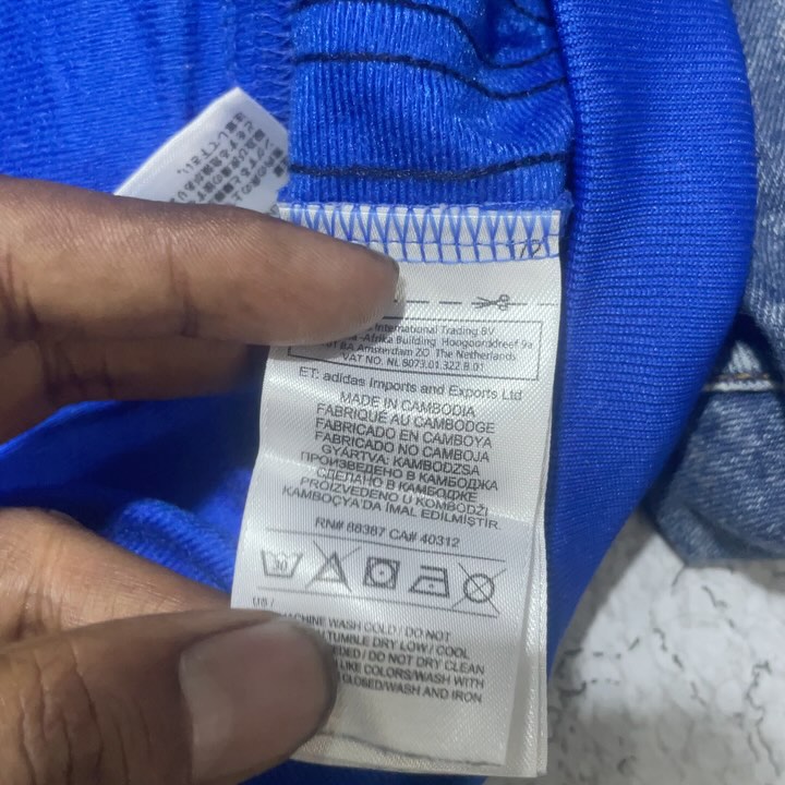 Adidas Blue Track Jacket back view