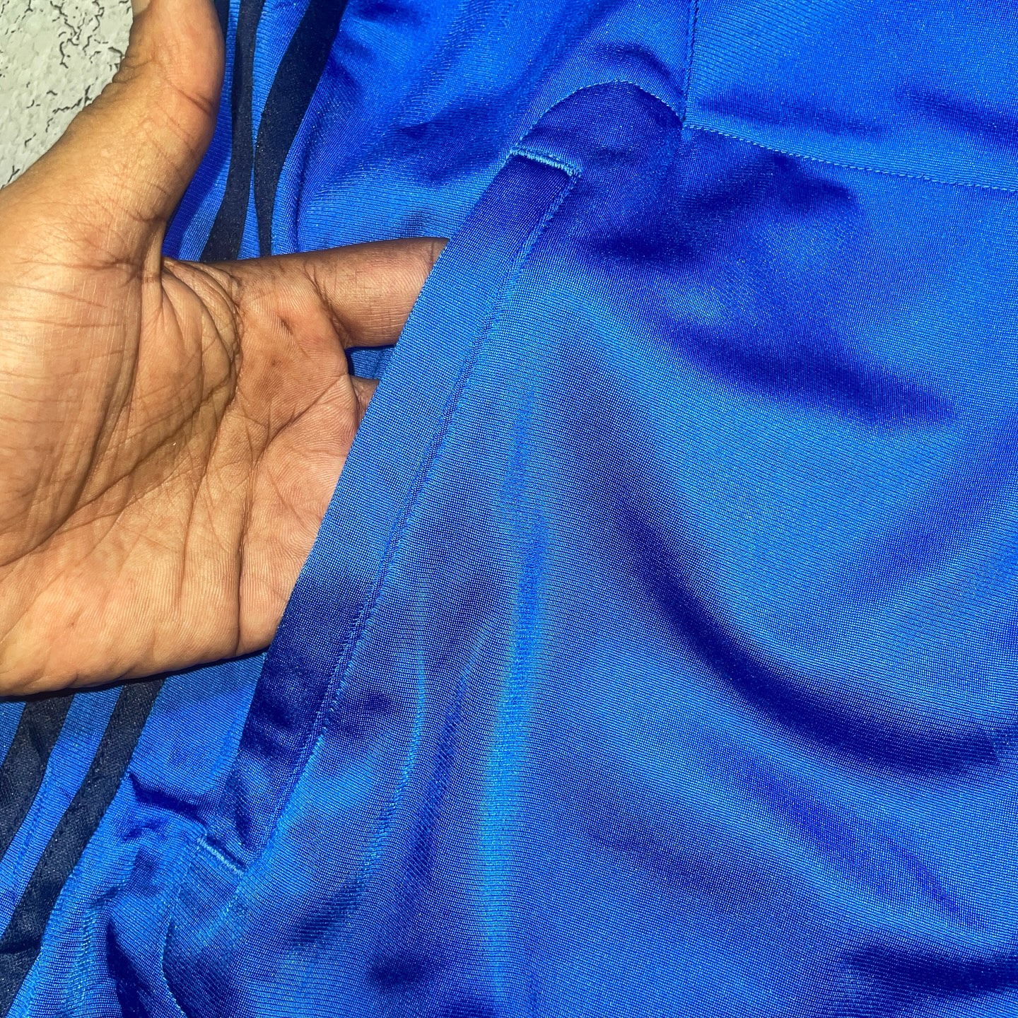 Adidas Blue Track Jacket detail view