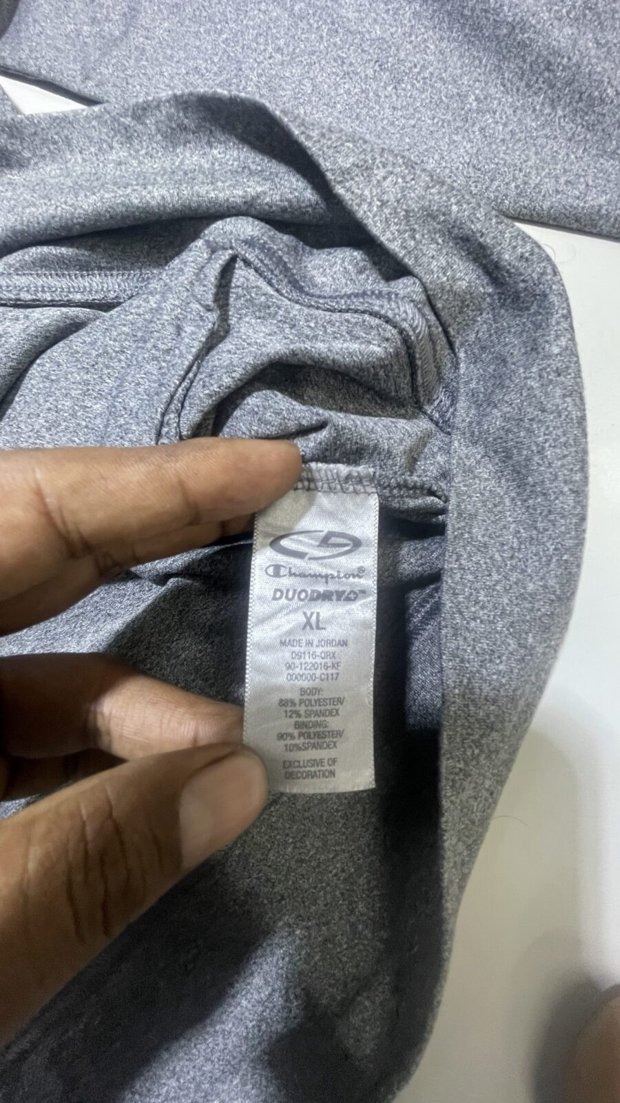 Champion Grey Track Jacket back view