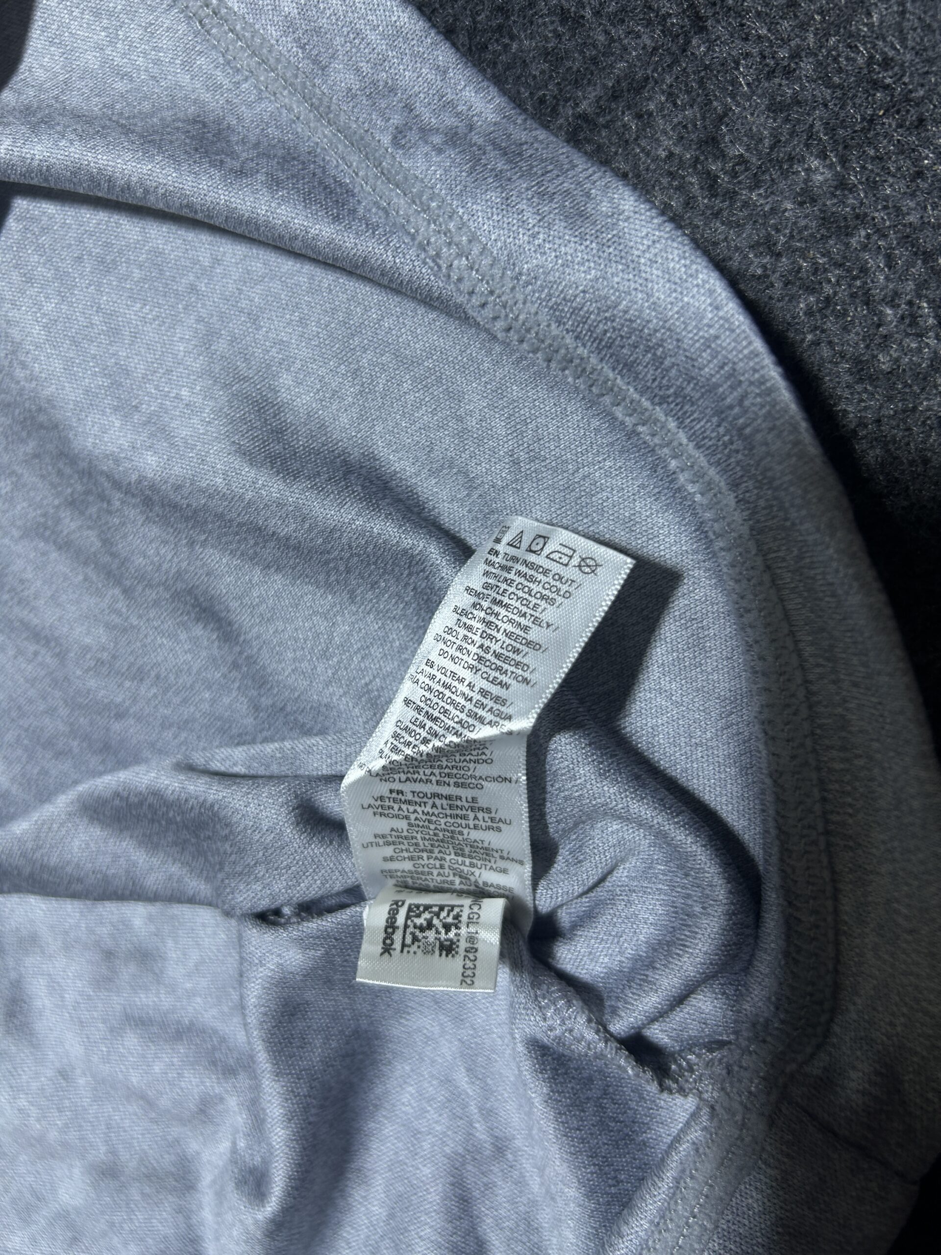 Reebok Grey simple back view