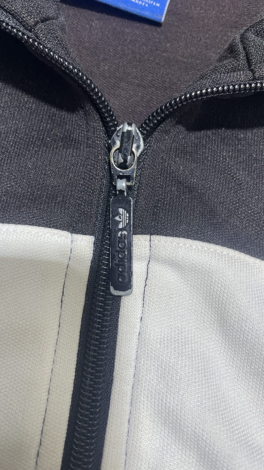 Adidas Black Track Jacket detail view