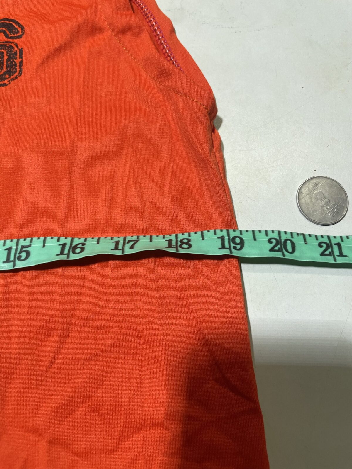 Under Armour Orange Jersey back view