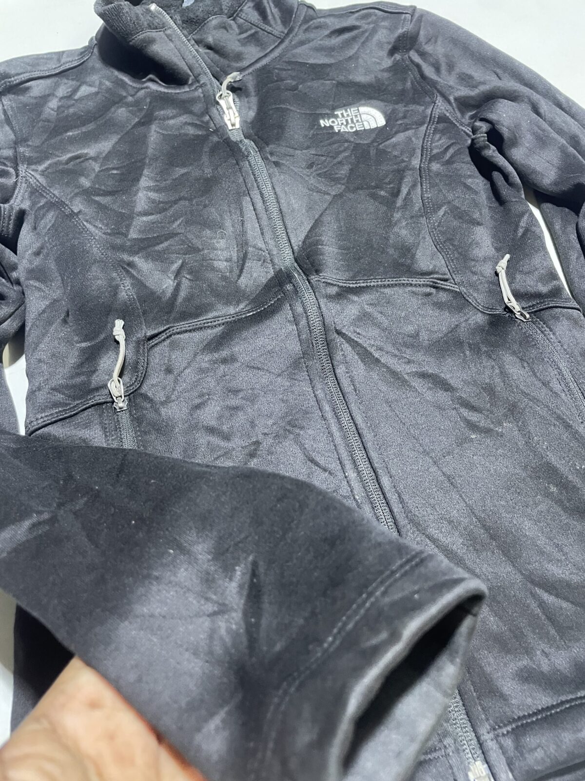 The North Face Black Track Jacket back view