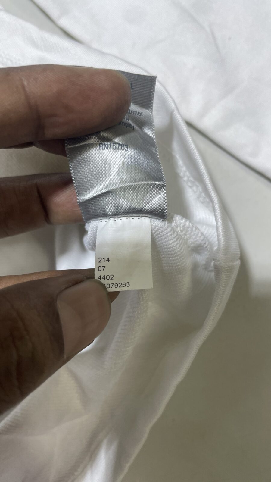 Champion White simple back view