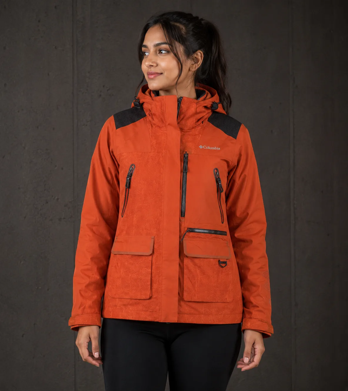 Columbia Orange Jacket front view