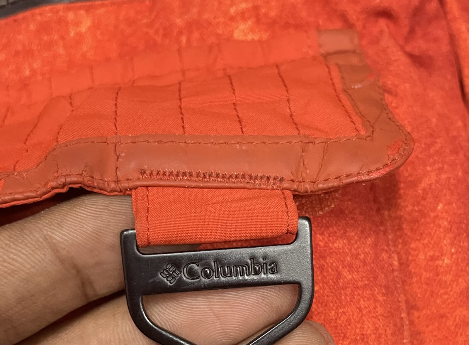 Columbia Orange Jacket back view