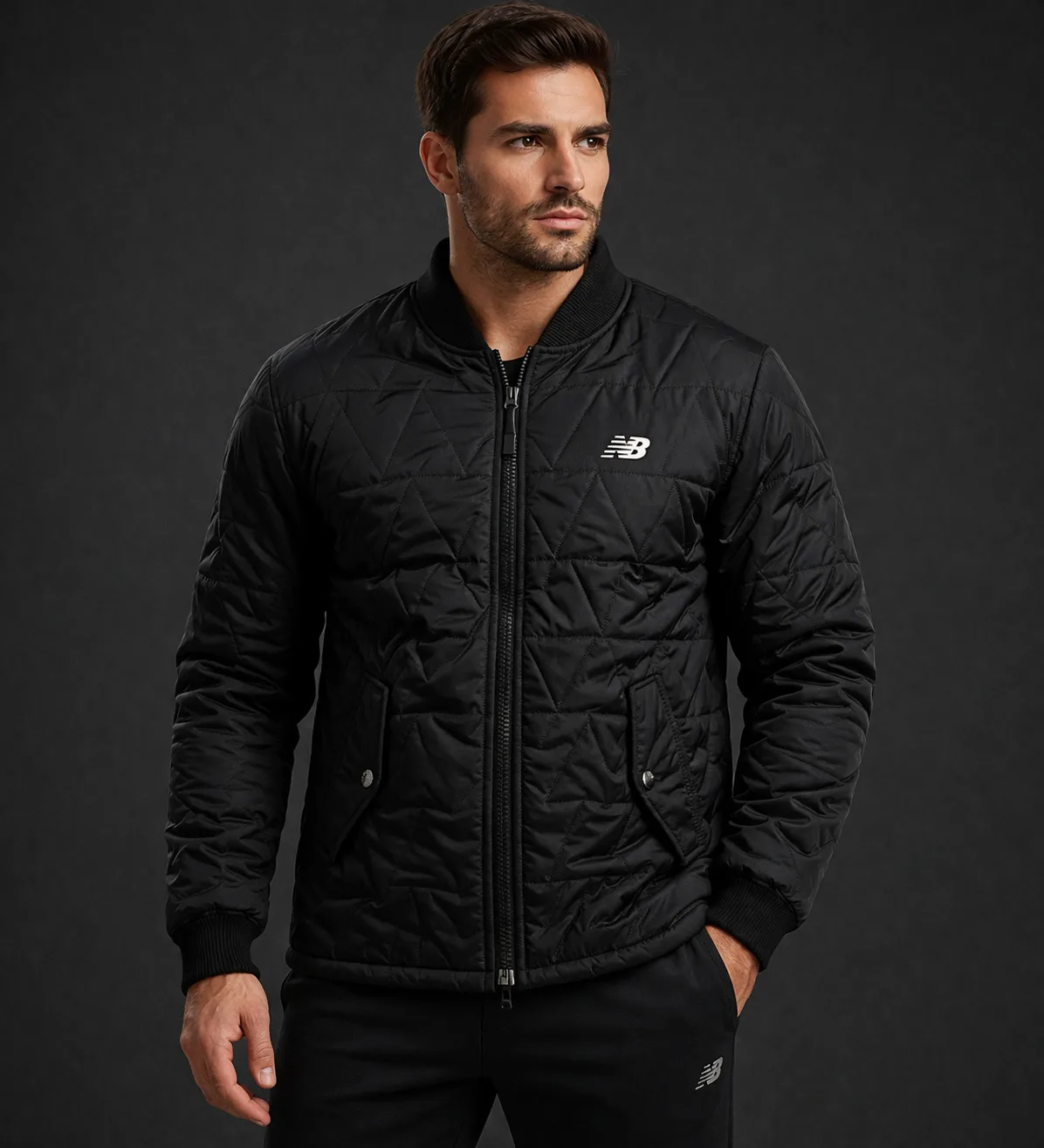 New Balance Black Jacket front view