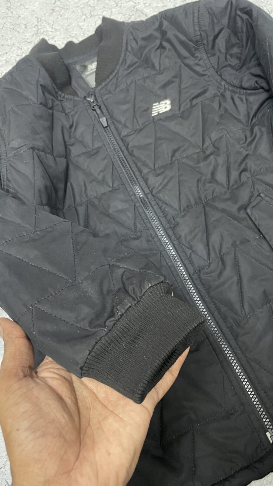 New Balance Black Jacket back view