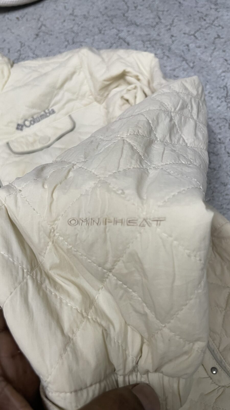Columbia White Jacket back view