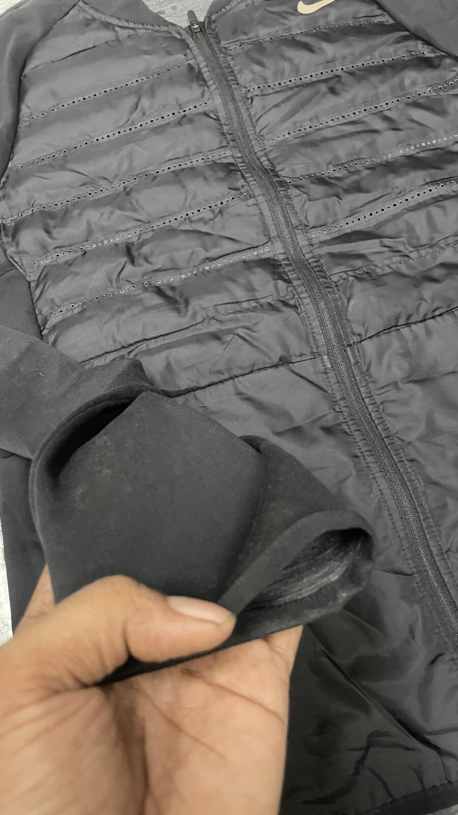 Nike Black Puffer Jacket detail view