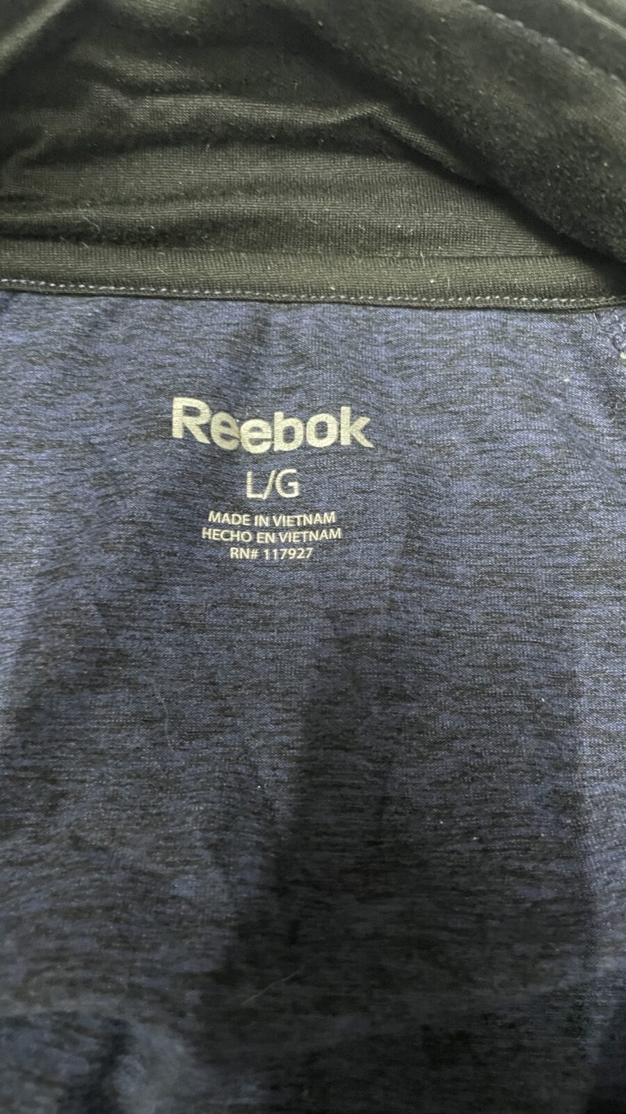 Reebok Blue Track Jacket back view